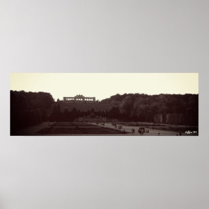 Vintage Austria Vienna Schonbrunn Gardens Poster