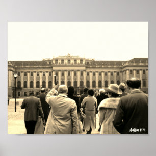 Vintage Austria Vienna Schonbrunn houses Poster