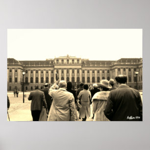 Vintage Austria Vienna Schonbrunn houses Poster