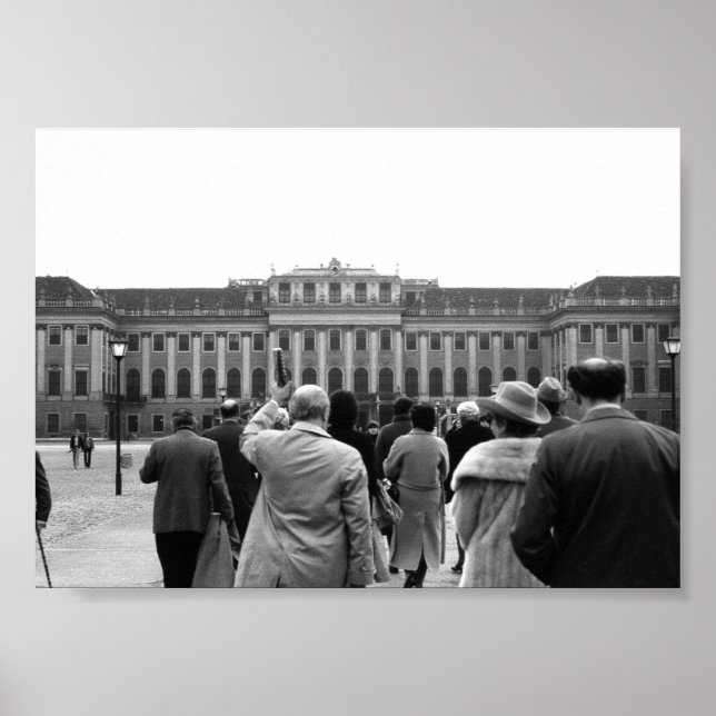 Vintage Austria Vienna Schonbrunn houses Poster (Front)