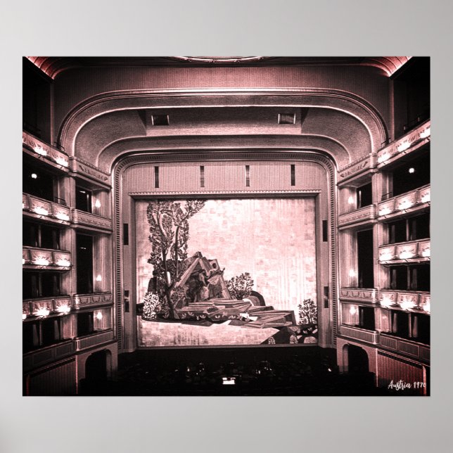 Vintage Austria Vienna Staatsoper opera inside Poster (Front)