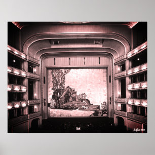 Vintage Austria Vienna Staatsoper opera inside Poster