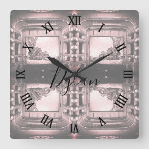 Vintage Austria Vienna Staatsoper opera inside Square Wall Clock
