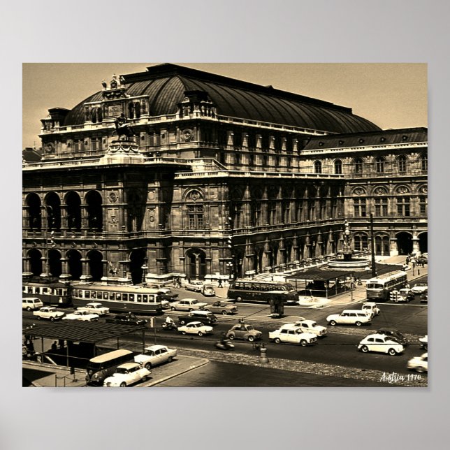 Vintage Austria Vienna Staatsoper opera Poster (Front)