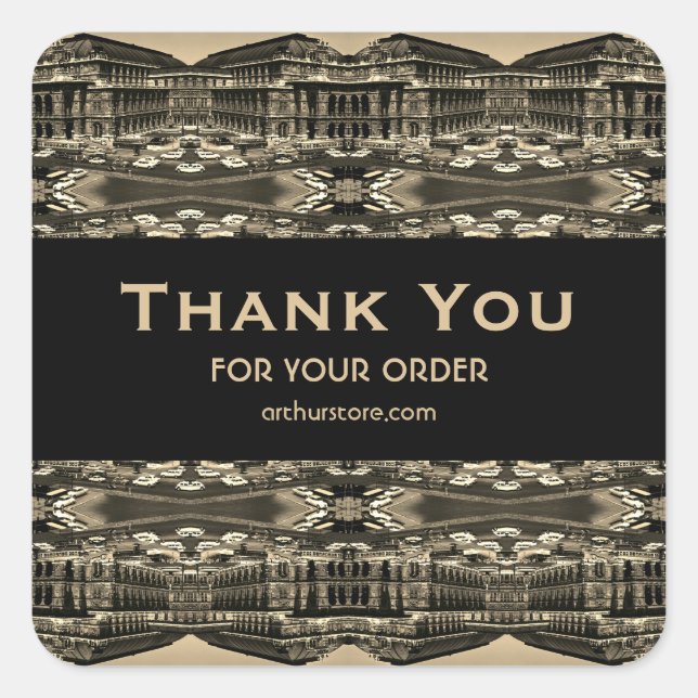 Vintage Austria Vienna Staatsoper opera Square Sticker (Front)