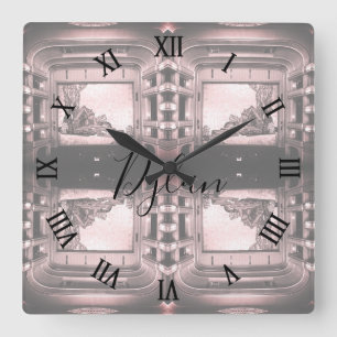 Vintage Austria Vienna State Opera opera inside La Square Wall Clock