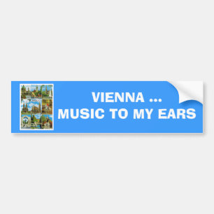 Vintage Austria, Wien, Vienna, Multiview Bumper Sticker