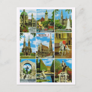 Vintage Austria, Wien, Vienna, Multiview Postcard
