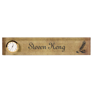 Vintage Author Nameplate