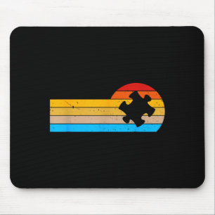 Vintage autism puzzle mom dad autism awareness mouse pad