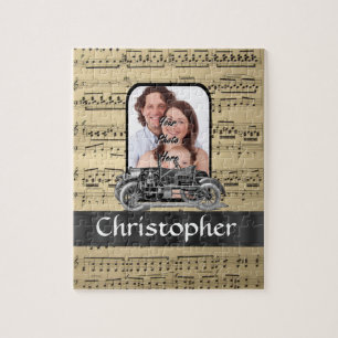 Vintage auto and music sheet jigsaw puzzle