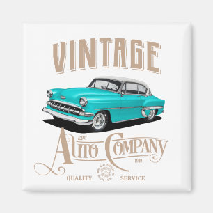 vintage auto company magnet