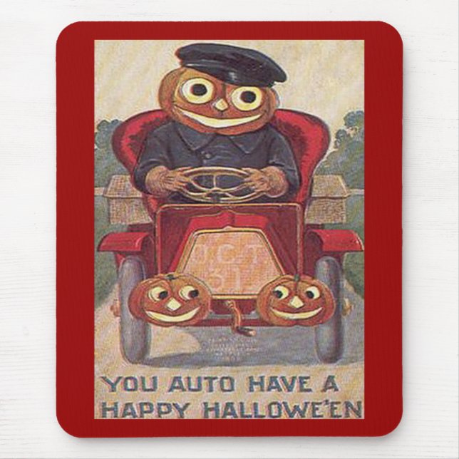 Vintage Auto Halloween Mouse Pad (Front)
