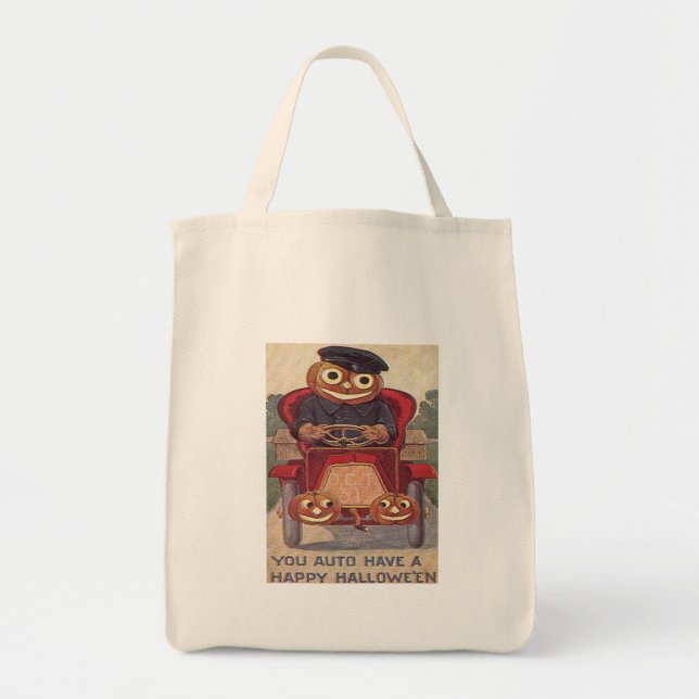 Vintage Auto Halloween Tote Bag (Front)