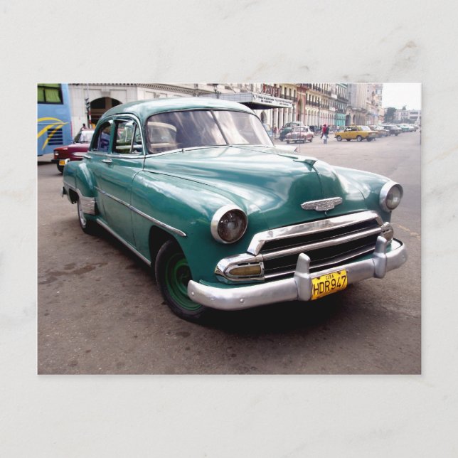 Vintage Auto in Cuba Postcard (Front)