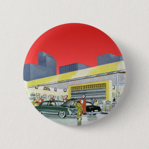 Vintage Auto Mechanics Complete Car Service Garage 6 Cm Round Badge