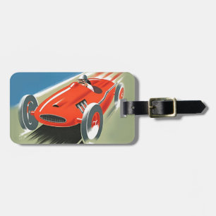 Vintage Auto Racing Luggage Tag