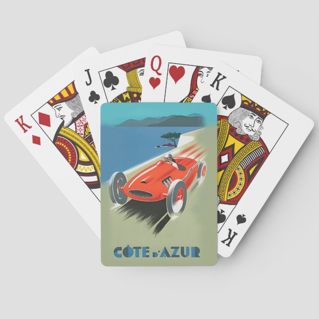 Vintage Auto Racing Playing Cards (Back)