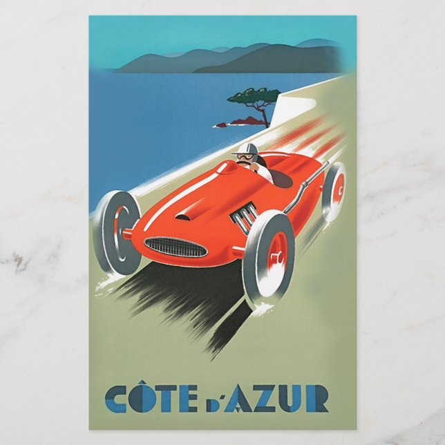 Vintage Auto Racing Stationery (Front)