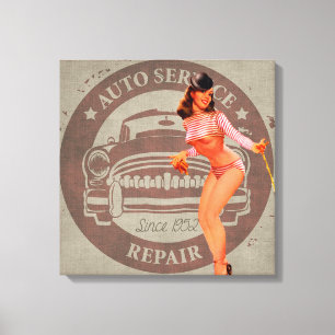 Vintage Auto Service Canvas Print