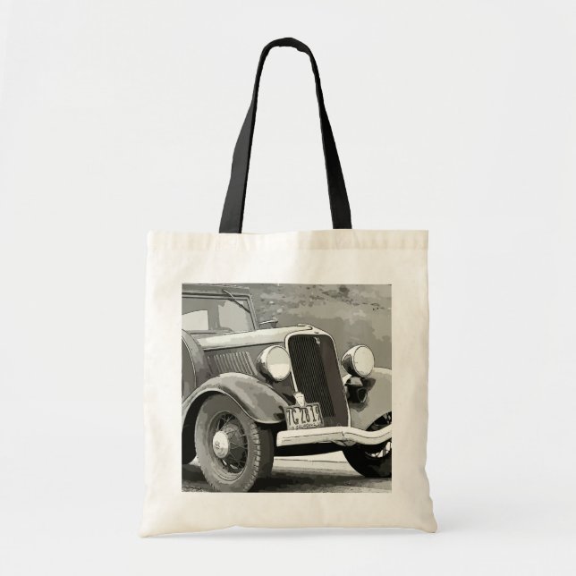 Vintage Auto Tote Bag (Front)