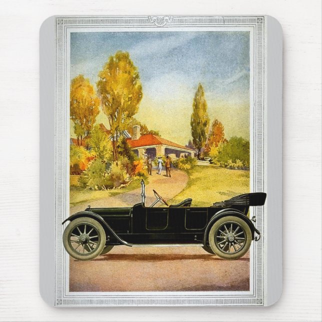 Vintage Automobile Advertising Mouse Pad (Front)