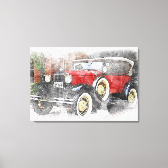Vintage Automobile Canvas Print (Front)