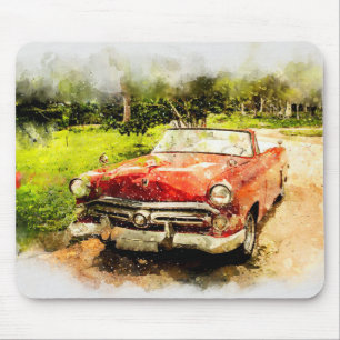 Vintage Automobile Mouse Pad