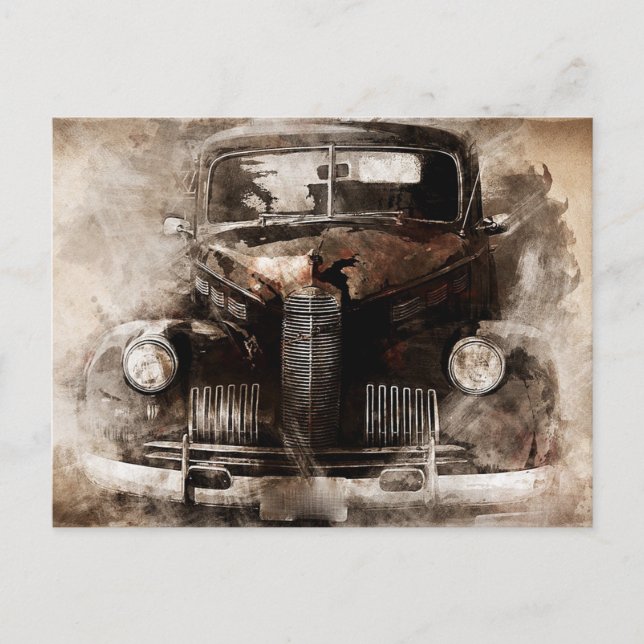 Vintage Automobile Postcard (Front)