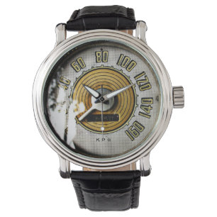 Vintage automobile speed gauge watch