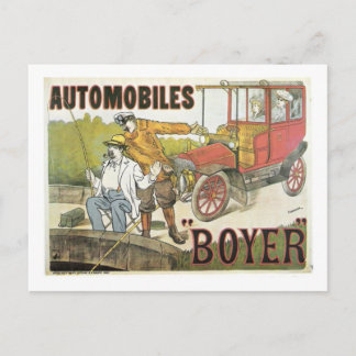 Vintage Automobiles Boyer ad Postcard