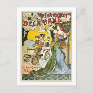 Vintage Automobiles Dela Haye Ad Postcard
