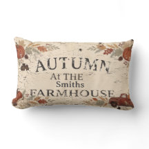 Vintage Autumn at the Farmhouse Throw Pillow
