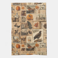 Vintage Autumn Collage Pattern | Rustic Ephemera