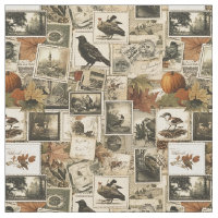 Vintage Autumn Ephemera Collage | Rustic Birds (2)