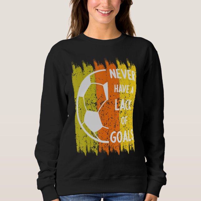 Vintage Autumn Fall Colours Soccer Ball Sweatshirt (Front)