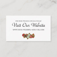 Vintage Autumn Floral Wedding Website Details