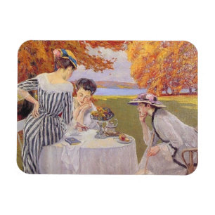 Vintage Autumn Garden Tea Party Elegant Edwardian Magnet