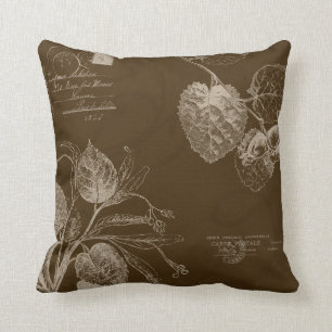 Vintage Autumn Leaves Cushion