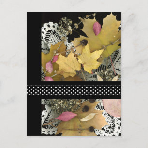 Vintage Autumn Leaves Postcard