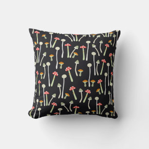 Vintage autumn mushrooms pattern design. cushion