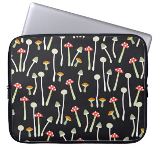Vintage autumn mushrooms pattern design. laptop sleeve