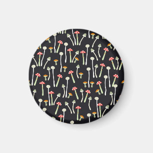 Vintage autumn mushrooms pattern design. magnet