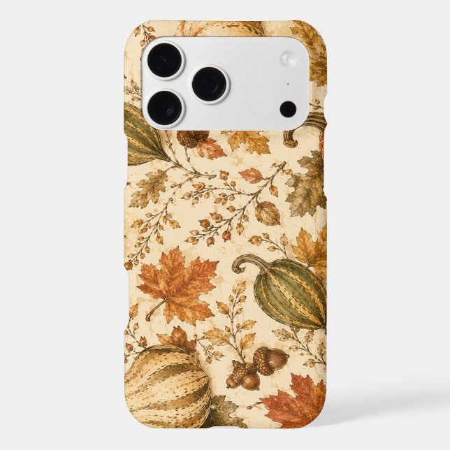 Vintage Autumn Pumpkin & Gourds Pattern  (Back)
