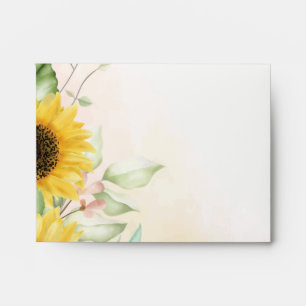 Vintage Autumn Sunflowers Envelope
