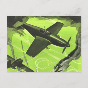 Vintage Aviation Aeroplane Colour Art Postcard