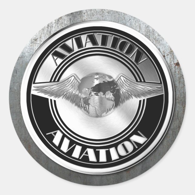 Vintage Aviation Art Classic Round Sticker (Front)