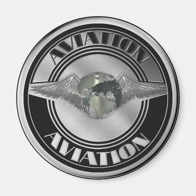 Vintage Aviation Art Magnet (Front)