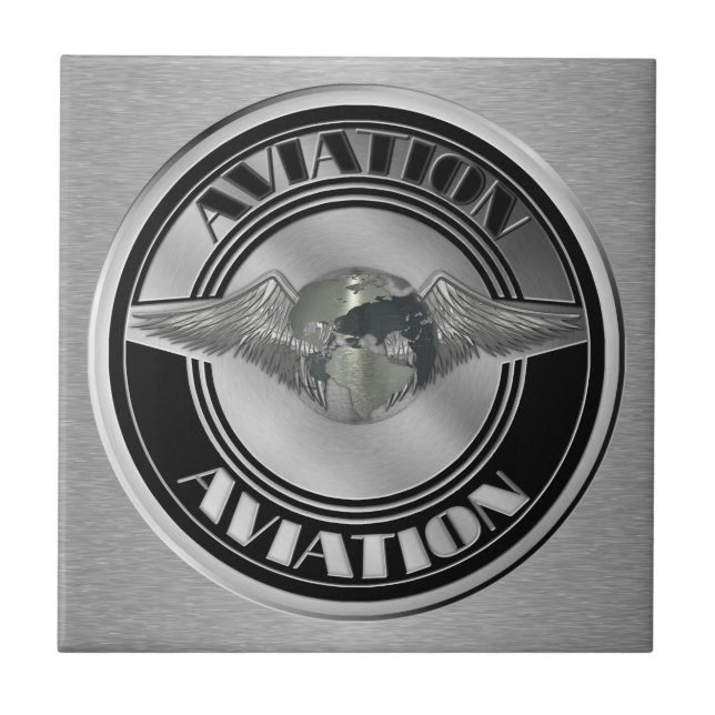 Vintage Aviation Art Tile (Front)