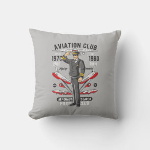 Vintage Aviation Club Pilot Flight Instructor Cushion